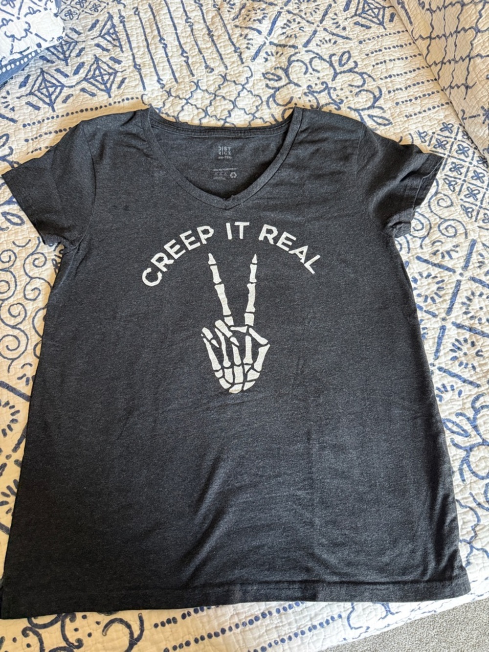 District Black 'Creep It Real' Short Sleeve Halloween Tee